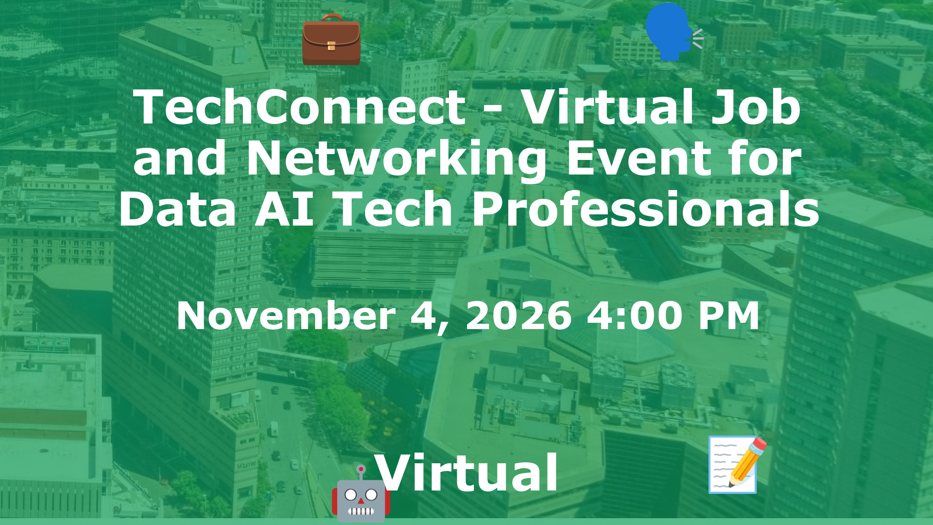 TechConnect - Virtual Job and Networking Event for Data AI Tech Professionals event image